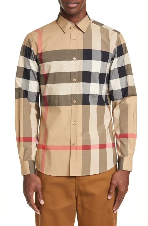 burberry button up shirt on sale|burberry button up shirt men.